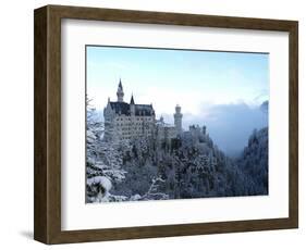 Neuschwanstein Castle in Winter, Schwangau, Allgau, Bavaria, Germany, Europe-Hans Peter Merten-Framed Photographic Print