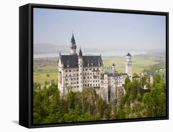 Neuschwanstein Castle, Schwangau, Deutsche Alpenstrasse, Bayern-Bavaria, Germany-Walter Bibikow-Framed Stretched Canvas