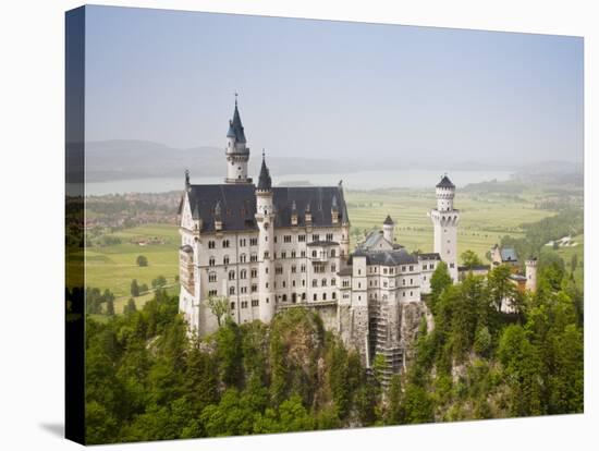 Neuschwanstein Castle, Schwangau, Deutsche Alpenstrasse, Bayern-Bavaria, Germany-Walter Bibikow-Stretched Canvas