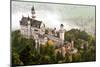 Neuschwanstein Castle Shrouded in Mist in the Bavarian Alps of Germany.-SeanPavonePhoto-Mounted Photographic Print