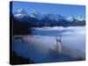 Neuschwanstein Castle Surrounded in Fog-Ray Juno-Stretched Canvas