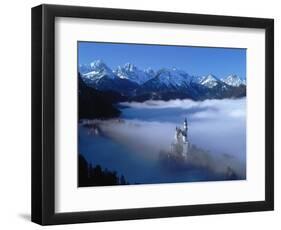 Neuschwanstein Castle Surrounded in Fog-Ray Juno-Framed Photographic Print