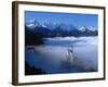 Neuschwanstein Castle Surrounded in Fog-Ray Juno-Framed Photographic Print