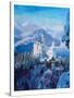 Neuschwanstein In Winter-Blau2-M Bleichner-Stretched Canvas