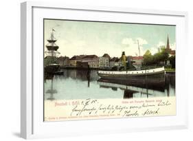 Neustadt I, Holstein, Hafen Mit Dampfer Heinrich Adolf-null-Framed Giclee Print