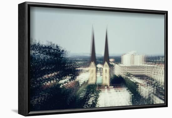 Neustädter Marienkirche in Bielefeld - townscape, view from Johannisberg-Nadja Jacke-Framed Photographic Print