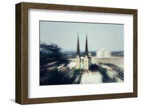 Neustädter Marienkirche in Bielefeld - townscape, view from Johannisberg-Nadja Jacke-Framed Photographic Print