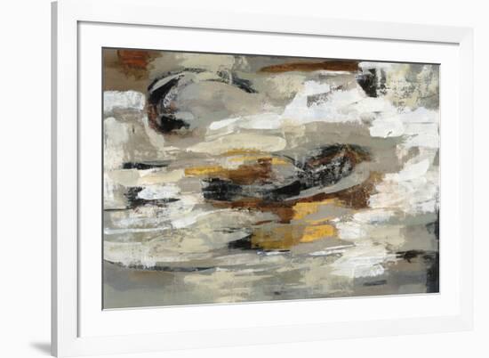 Neutral Abstract Gray-Silvia Vassileva-Framed Art Print