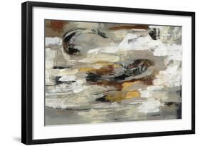 Neutral Abstract Gray-Silvia Vassileva-Framed Art Print