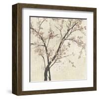 Neutral Blossoms on Cream II-Jennifer Goldberger-Framed Art Print