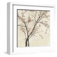 Neutral Blossoms on Cream II-Jennifer Goldberger-Framed Art Print