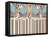 Neutral Blue Striped Ascension-Belen Mena-Framed Stretched Canvas