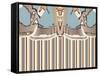 Neutral Blue Striped Ascension-Belen Mena-Framed Stretched Canvas