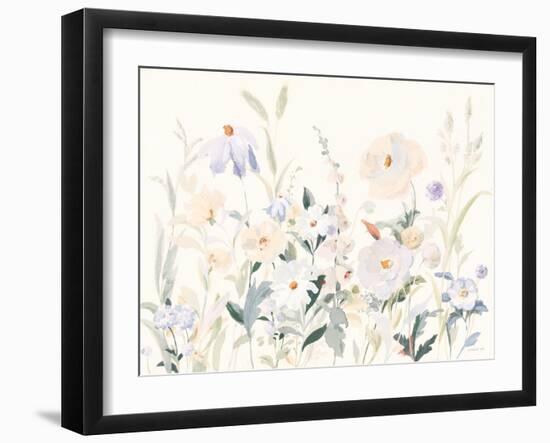 Neutral Boho Wildflowers-Danhui Nai-Framed Art Print