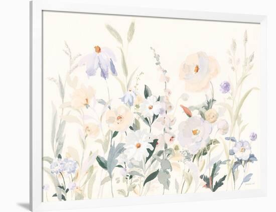 Neutral Boho Wildflowers-Danhui Nai-Framed Art Print