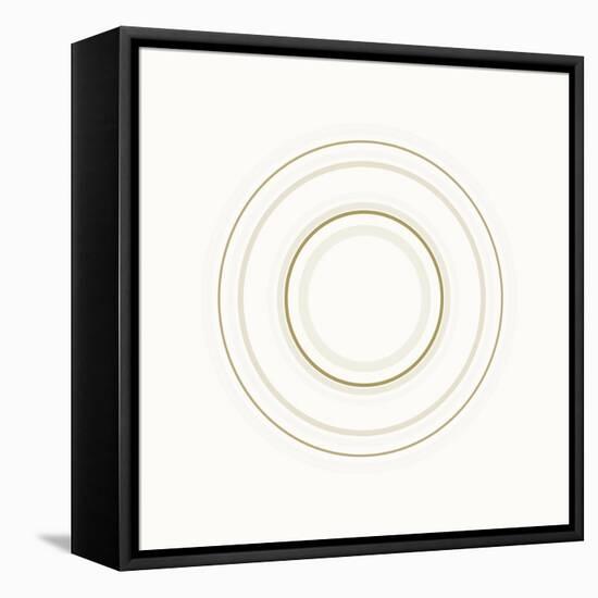 Neutral Circles On White-Ruth Palmer-Framed Stretched Canvas