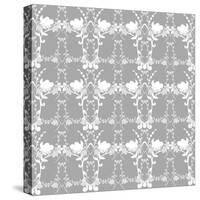 Neutral Floral Background-Little_cuckoo-Stretched Canvas