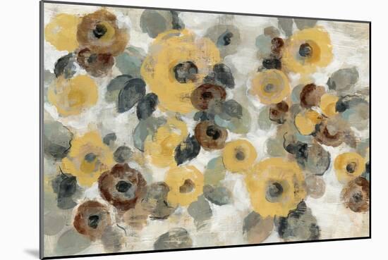 Neutral Floral Beige I Yellow Flowers-Silvia Vassileva-Mounted Art Print