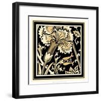 Neutral Floral Motif I-Vision Studio-Framed Art Print