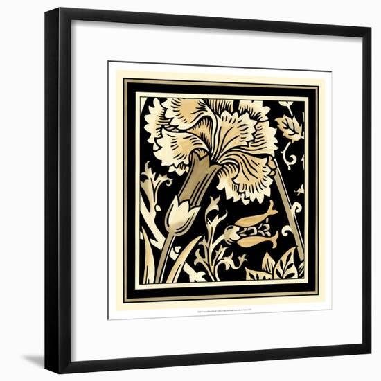 Neutral Floral Motif I-Vision Studio-Framed Art Print