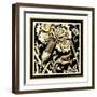 Neutral Floral Motif I-Vision Studio-Framed Art Print