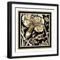 Neutral Floral Motif I-Vision Studio-Framed Art Print