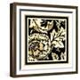 Neutral Floral Motif III-Vision Studio-Framed Art Print