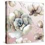 Neutral Flowers on Pink II-Elizabeth Medley-Stretched Canvas