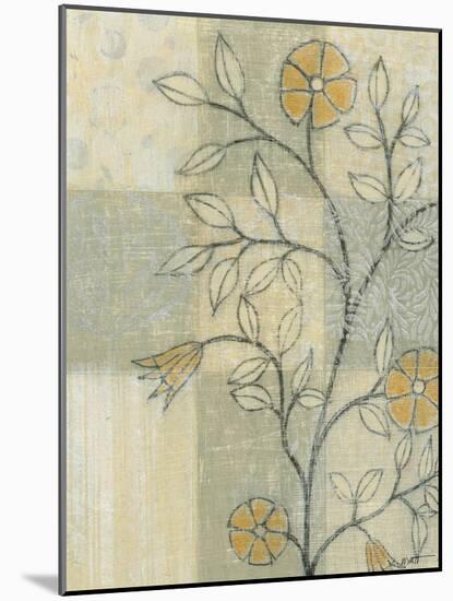 Neutral Linen Blossoms I-Norman Wyatt Jr.-Mounted Art Print