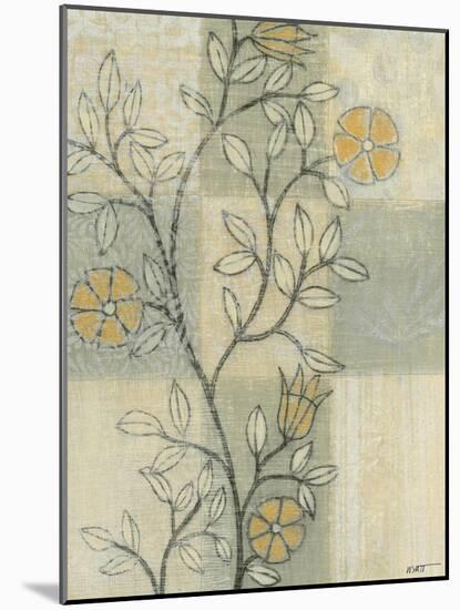 Neutral Linen Blossoms II-Norman Wyatt Jr.-Mounted Art Print