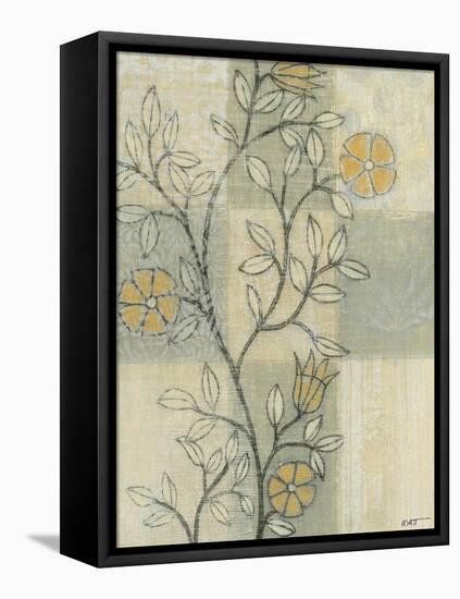 Neutral Linen Blossoms II-Norman Wyatt Jr.-Framed Stretched Canvas