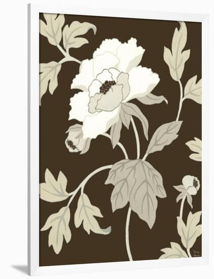 Neutral Peony Elegance I-Nancy Slocum-Framed Art Print