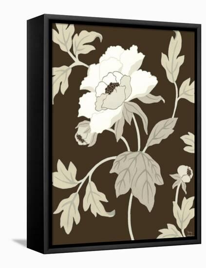 Neutral Peony Elegance I-Nancy Slocum-Framed Stretched Canvas