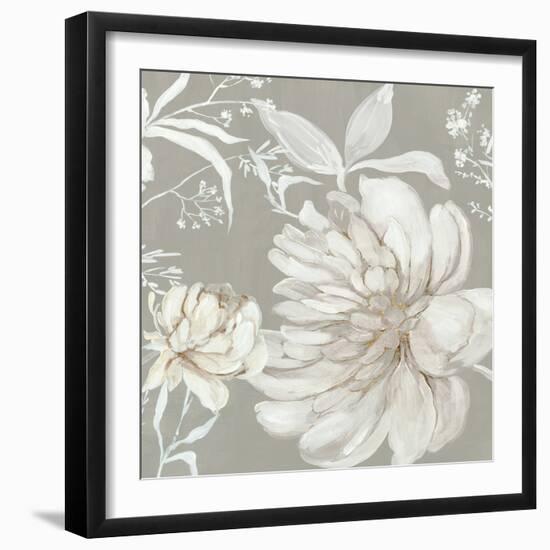 Neutral Peony I-Asia Jensen-Framed Art Print