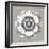 Neutral Rosette Detail V-Vision Studio-Framed Art Print