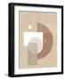 Neutral Semicircles Poster No.1-Elena Ristova-Framed Giclee Print