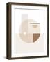 Neutral Semicircles Poster No.2-Elena Ristova-Framed Giclee Print