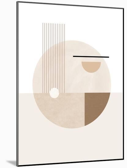 Neutral Semicircles Poster No.2-Elena Ristova-Mounted Giclee Print