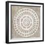 Neutral Textured Medallion Light-Silvia Vassileva-Framed Art Print