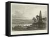 Neuweid and Monument of General La Hoche-William Tombleson-Framed Stretched Canvas