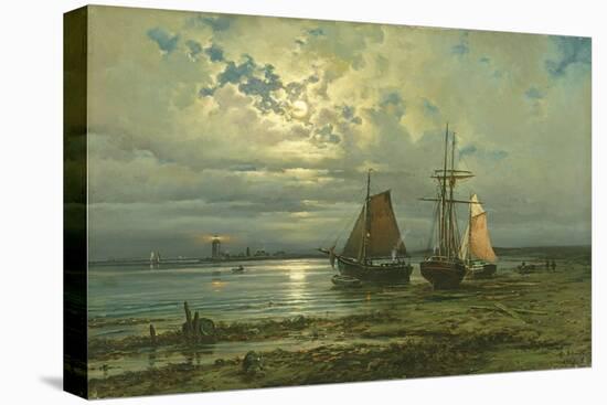 Neuwerk by Moonlight, 1887-Georg Schmitz-Stretched Canvas