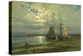 Neuwerk by Moonlight, 1887-Georg Schmitz-Stretched Canvas