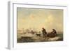 Neva in Saint Petersburg in Winter, 1844-Ferdinand Theodor Hildebrandt-Framed Giclee Print