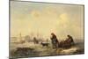 Neva in Saint Petersburg in Winter, 1844-Ferdinand Theodor Hildebrandt-Mounted Giclee Print