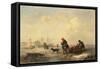 Neva in Saint Petersburg in Winter, 1844-Ferdinand Theodor Hildebrandt-Framed Stretched Canvas