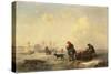 Neva in Saint Petersburg in Winter, 1844-Ferdinand Theodor Hildebrandt-Stretched Canvas