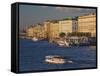 Neva River, Saint Petersburg, Russia-Walter Bibikow-Framed Stretched Canvas