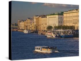 Neva River, Saint Petersburg, Russia-Walter Bibikow-Stretched Canvas