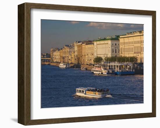 Neva River, Saint Petersburg, Russia-Walter Bibikow-Framed Premium Photographic Print