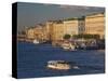 Neva River, Saint Petersburg, Russia-Walter Bibikow-Stretched Canvas